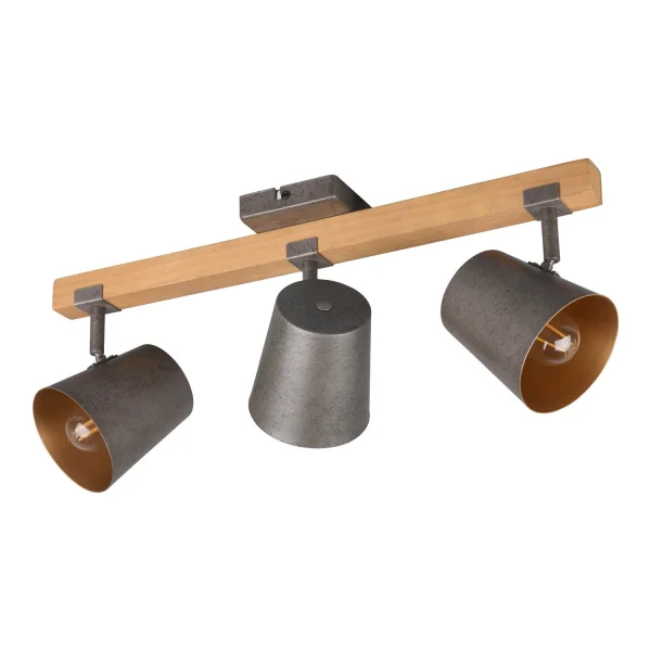 FARETTO 3 LUCI METALLO NICHEL ANTICO E14 NESTORE