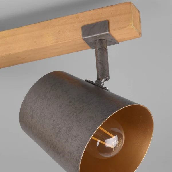 FARETTO 3 LUCI METALLO NICHEL ANTICO E14 NESTORE