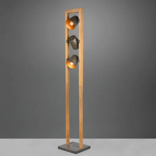 LAMPADA DA TERRA 3 LUCI METALLO NICHEL ANTICO E14 NESTORE