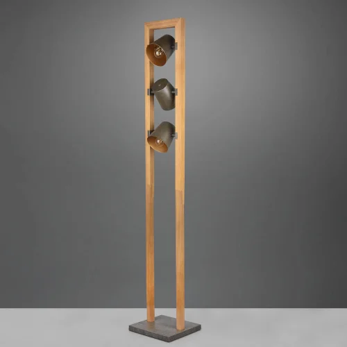 LAMPADA DA TERRA 3 LUCI METALLO NICHEL ANTICO E14 NESTORE