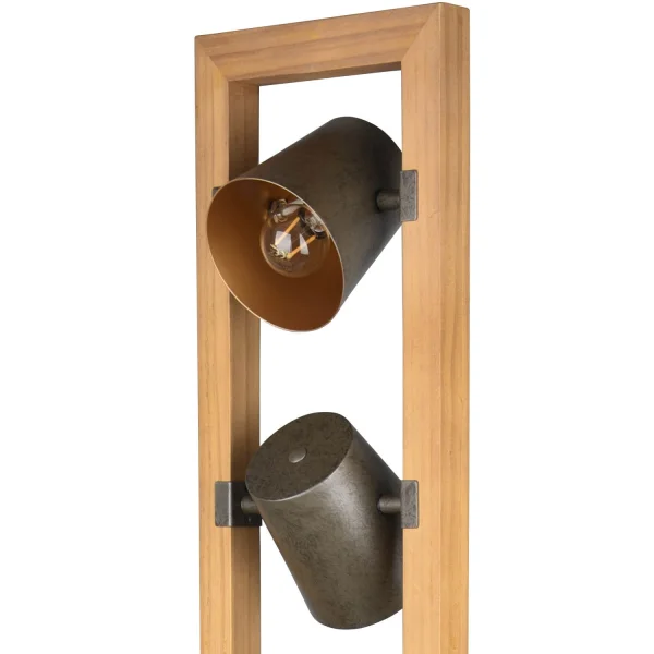 LAMPADA DA TERRA 3 LUCI METALLO NICHEL ANTICO E14 NESTORE