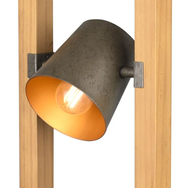 LAMPADA DA TERRA 3 LUCI METALLO NICHEL ANTICO E14 NESTORE