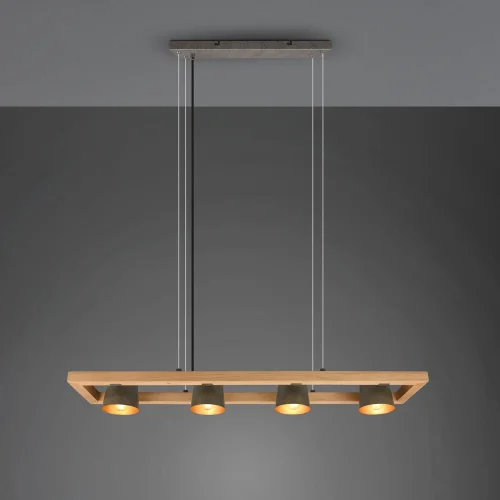 LAMPADA A SOSPENSIONE 4 LUCI METALLO NICHEL ANTICO E14 NESTORE