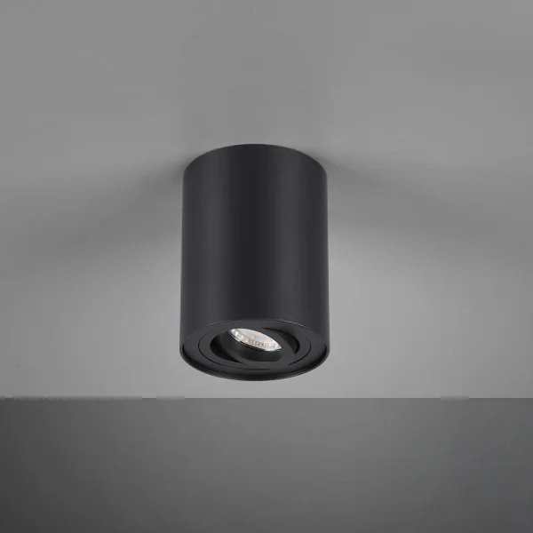 PLAFONIERA 1 LUCE BASCULANTE IN METALLO NERO GU10 FORTUNE