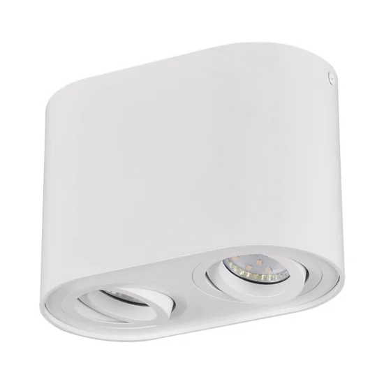 PLAFONIERA 2 LUCI BASCULANTE IN METALLO BIANCO GU10 FORTUNE 2