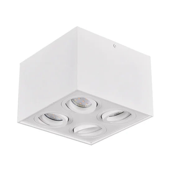 PLAFONIERA 4 LUCI BASCULANTE IN METALLO BIANCO GU10 GARIBALDI 2