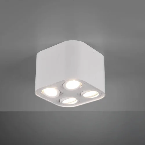 PLAFONIERA 4 LUCI BASCULANTE IN METALLO BIANCO GU10 FORTUNE
