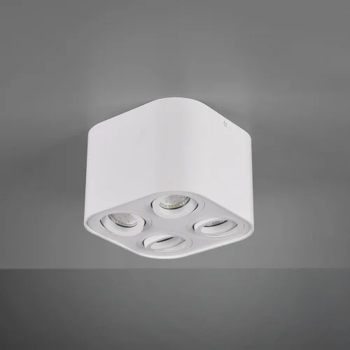 PLAFONIERA 4 LUCI BASCULANTE IN METALLO BIANCO GU10 FORTUNE