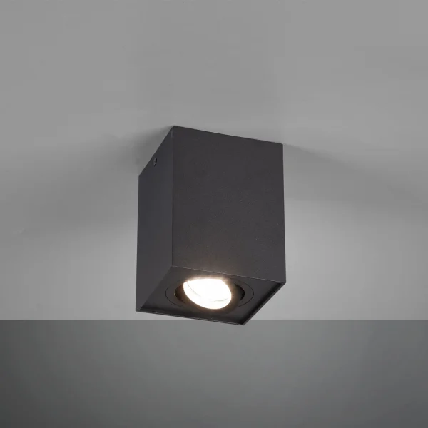 PLAFONIERA 1 LUCE BASCULANTE IN METALLO NERO GU10 GARIBALDI PLAFONIERA 1 LUCE BASCULANTE IN METALLO NERO GU10 GARIBALDI