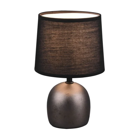 LAMPADA DA TAVOLO CERAMICA NICHEL ANTICO KUBRA