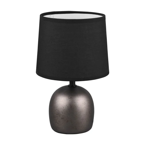 LAMPADA DA TAVOLO CERAMICA NICHEL ANTICO KUBRA