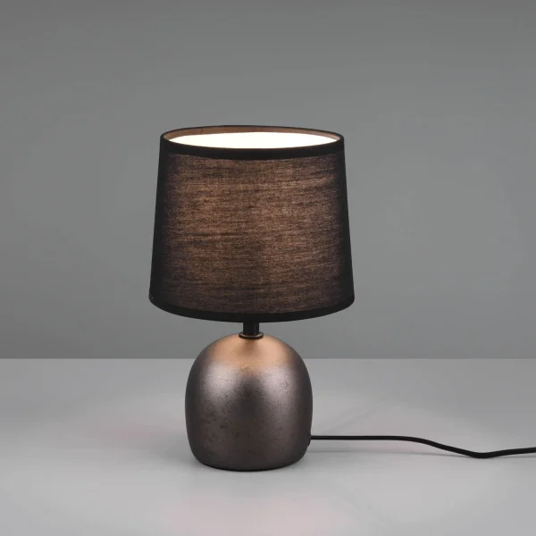 LAMPADA DA TAVOLO CERAMICA NICHEL ANTICO KUBRA