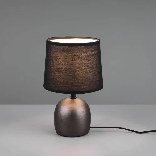 LAMPADA DA TAVOLO CERAMICA NICHEL ANTICO KUBRA