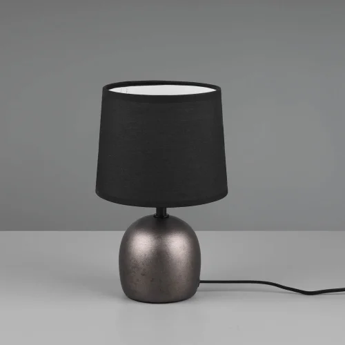 LAMPADA DA TAVOLO CERAMICA NICHEL ANTICO KUBRA