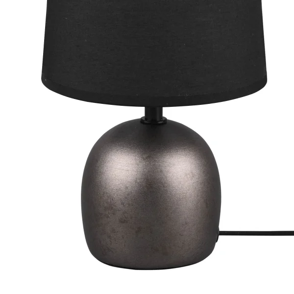 LAMPADA DA TAVOLO CERAMICA NICHEL ANTICO KUBRA