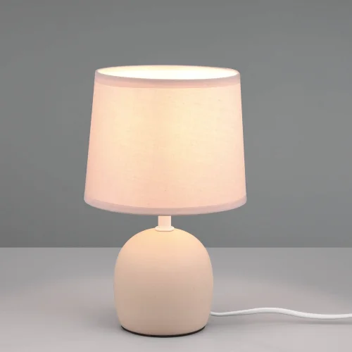 LAMPADA DA TAVOLO IN CERAMICA BEIGE KUBRA
