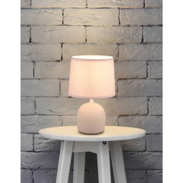 LAMPADA DA TAVOLO IN CERAMICA BEIGE KUBRA