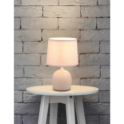 LAMPADA DA TAVOLO IN CERAMICA BEIGE KUBRA
