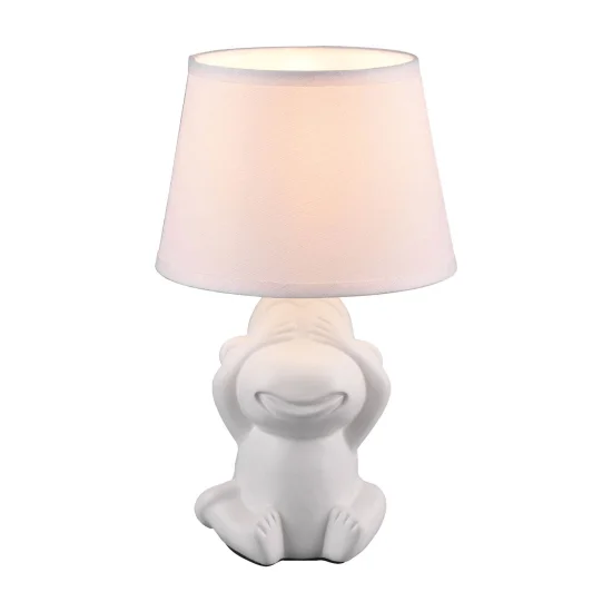 LAMPADA DA TAVOLO IN CERAMICA BIANCA E14 KIBO