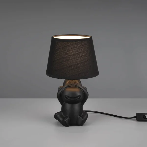 LAMPADA DA TAVOLO IN CERAMICA NERA E14 KIBO