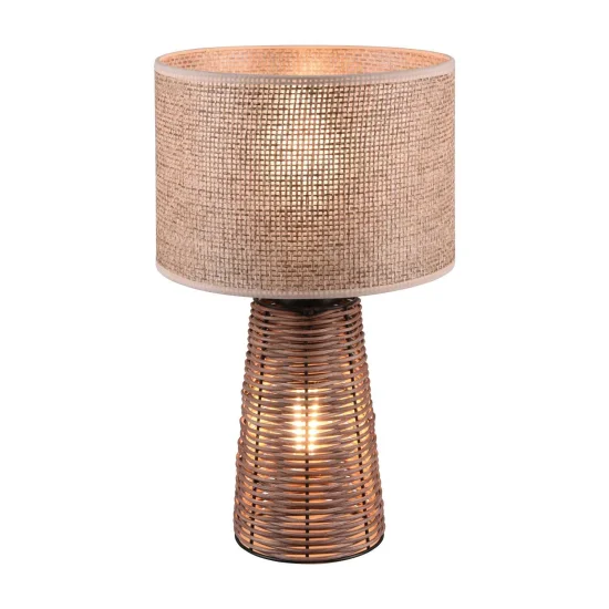 LAMPADA DA TAVOLO IN RATTAN MARRONE E27 DAKARI