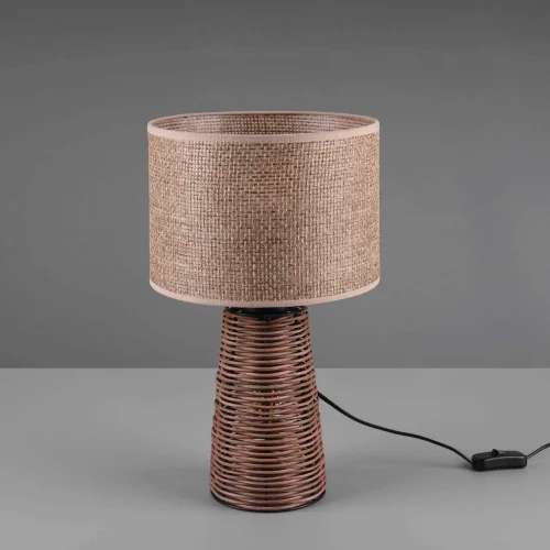 LAMPADA DA TAVOLO IN RATTAN MARRONE E27 DAKARI