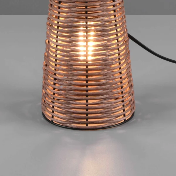LAMPADA DA TAVOLO IN RATTAN MARRONE E27 DAKARI