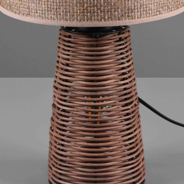 LAMPADA DA TAVOLO IN RATTAN MARRONE E27 DAKARI