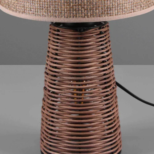 LAMPADA DA TAVOLO IN RATTAN MARRONE E27 DAKARI