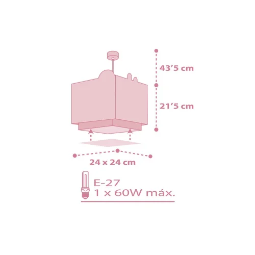 LAMPADA DA SOFFITTO BABY JUNGLE ROSA