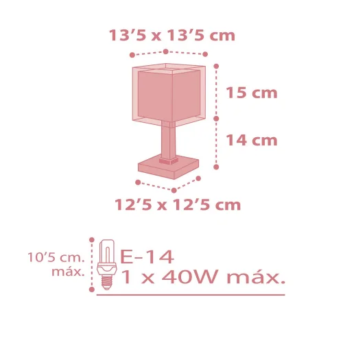 LAMPADA DA TAVOLO KOALA ROSA