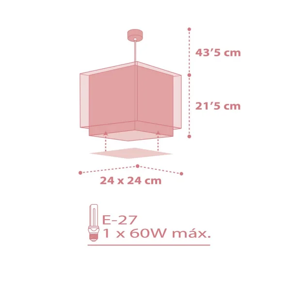 LAMPADA DA SOFFITTO KOALA ROSA