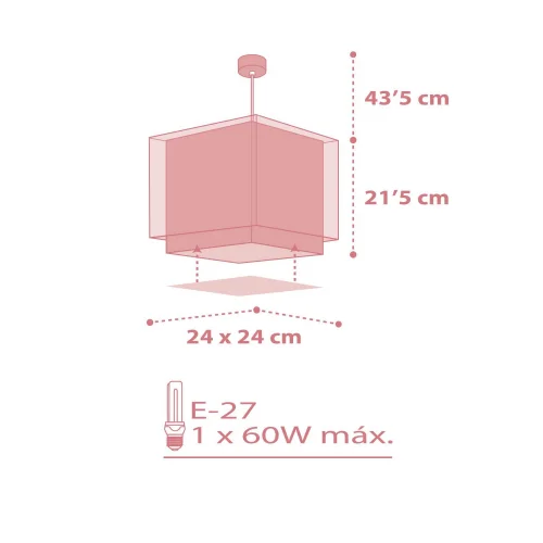 LAMPADA DA SOFFITTO KOALA ROSA