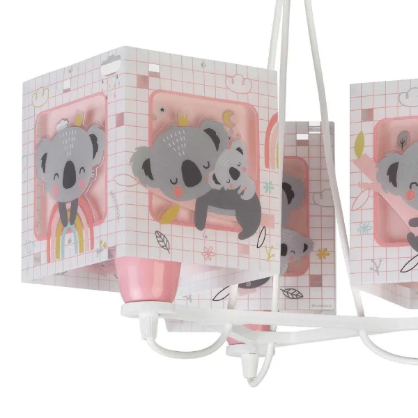 LAMPADA DA SOFFITTO 3 LUCI KOALA ROSA LAMPADA DA SOFFITTO 3 LUCI KOALA ROSA