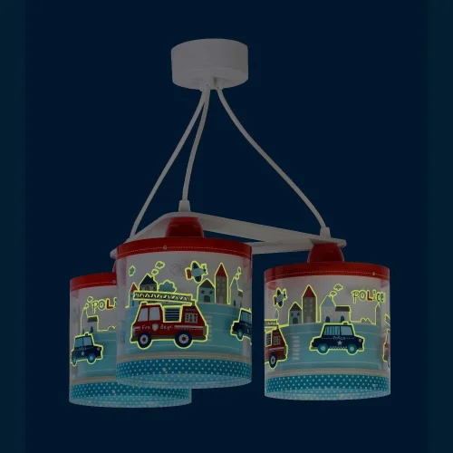 LAMPADA A SOSPENSIONE 3 LUCI POLICE