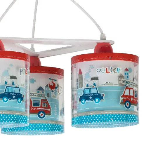 LAMPADA A SOSPENSIONE 3 LUCI POLICE