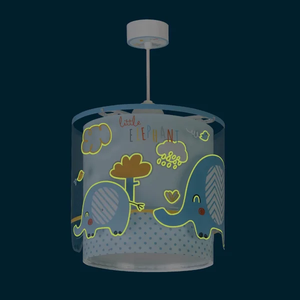 LAMPADA DA SOFFITTO LITTLE ELEPHANT BLU
