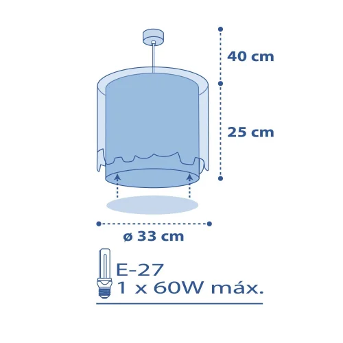 LAMPADA DA SOFFITTO LITTLE ELEPHANT BLU