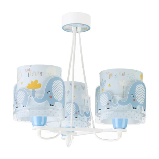 LAMPADA DA SOFFITTO 3 LUCI LITTLE ELEPHANT BLU 2
