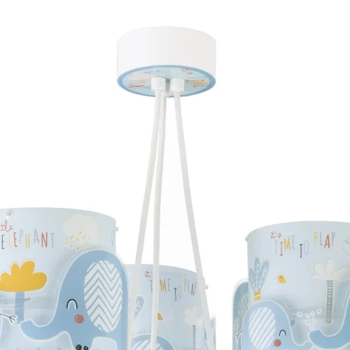 LAMPADA DA SOFFITTO 3 LUCI LITTLE ELEPHANT BLU