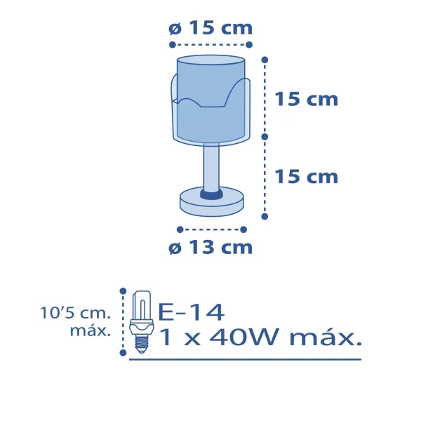 LAMPADA DA TAVOLO LITTLE ELEPHANT BLU