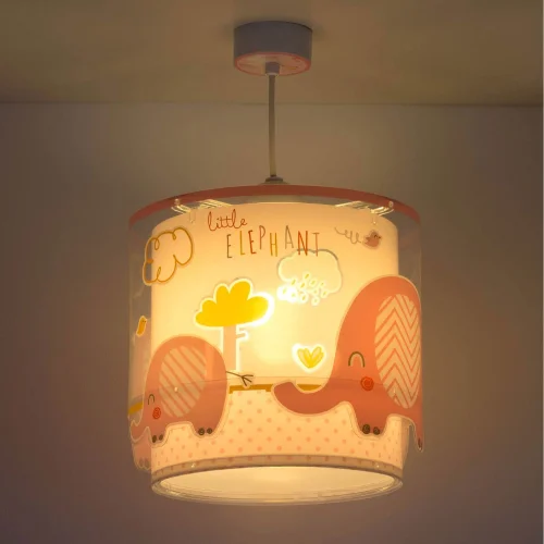 LAMPADA DA SOFFITTO LITTLE ELEPHANT ROSA