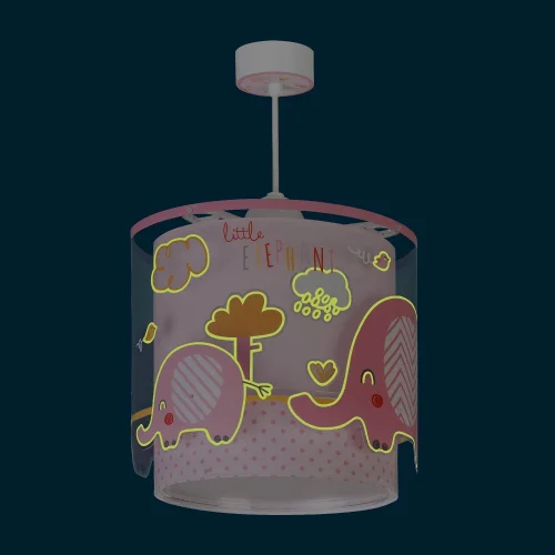 LAMPADA DA SOFFITTO LITTLE ELEPHANT ROSA