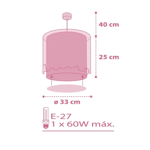 LAMPADA DA SOFFITTO LITTLE ELEPHANT ROSA