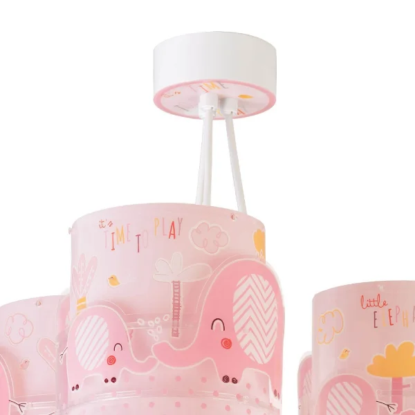 LAMPADA DA SOFFITTO 3 LUCI LITTLE ELEPHANT ROSA LAMPADA DA SOFFITTO 3 LUCI LITTLE ELEPHANT ROSA