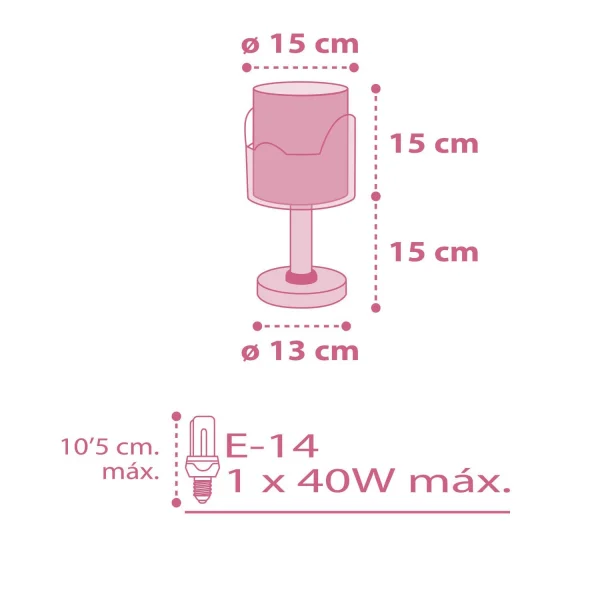 LAMPADA DA TAVOLO LITTLE ELEPHANT ROSA