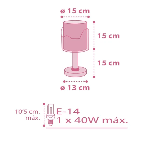 LAMPADA DA TAVOLO LITTLE ELEPHANT ROSA