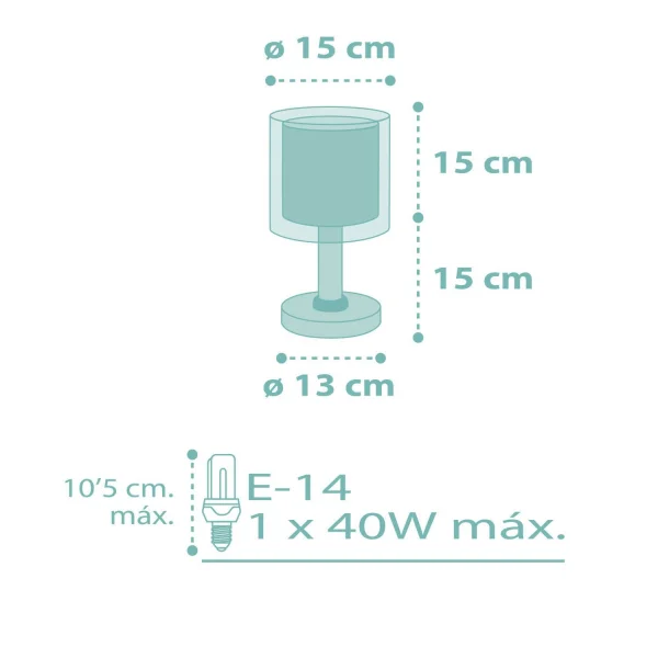 LAMPADA DA TAVOLO TURCHESE DOTS