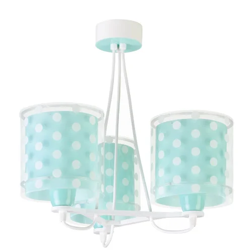 LAMPADA A SOSPENSIONE 3 LUCI TURCHESE DOTS