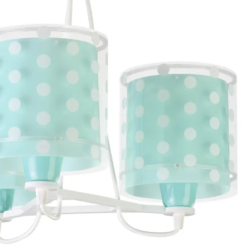 LAMPADA A SOSPENSIONE 3 LUCI TURCHESE DOTS